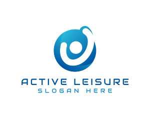 Active Fitness Human logo design