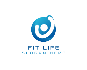 Active Fitness Human logo design