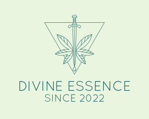 Essential Oil Sword Dropper logo design