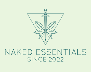 Essential Oil Sword Dropper logo design