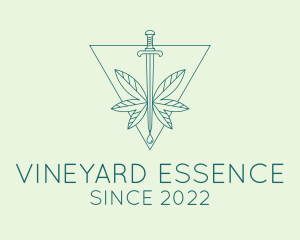 Essential Oil Sword Dropper logo design