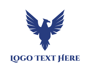 Freedom - Blue Flying Falcon logo design