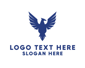 Liberty - Flying Falcon Bird logo design