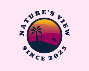 Scenery - Sunset Beach Scenery logo design