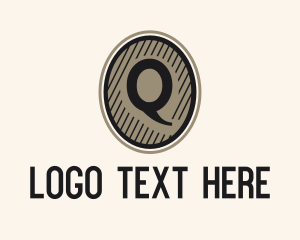 Inn - Etched Oval Letter Q logo design