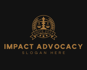 Advocacy - Paralegal Notary Attorney logo design