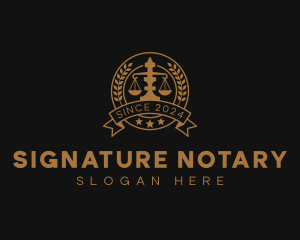 Paralegal Notary Attorney logo design