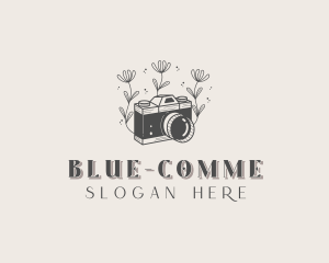 Floral Camera Photography Logo