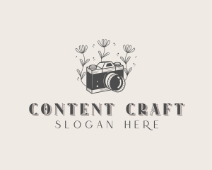 Floral Camera Photography logo design