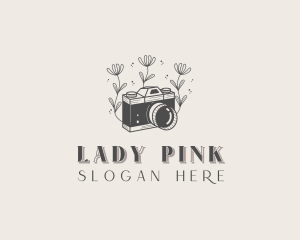 Floral Camera Photography logo design