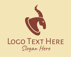 Horns - Brown Hunting Trophy logo design