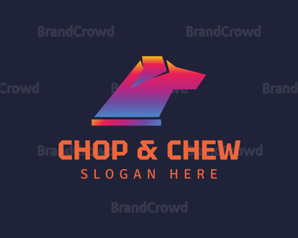 Gradient Hound Dog Logo