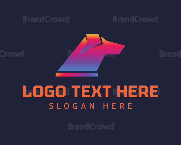 Gradient Hound Dog Logo