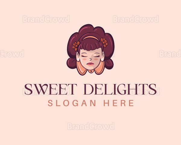 Woman Flower Head Logo