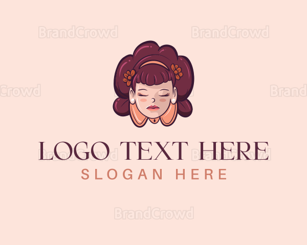 Woman Flower Head Logo