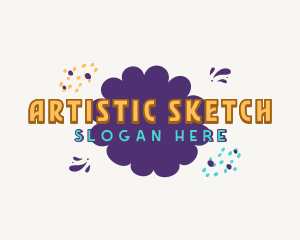 Quirky Shapes Doodle Drawing logo design