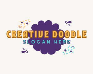 Quirky Shapes Doodle Drawing logo design