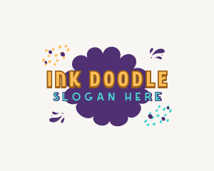 Quirky Shapes Doodle Drawing logo design