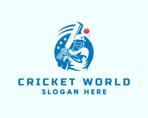 Cricket Sports Athlete logo design