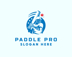 Paddle - Cricket Sports Athlete logo design