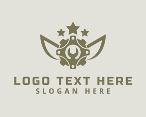 Toolbox - Wrench Mechanic Wings logo design