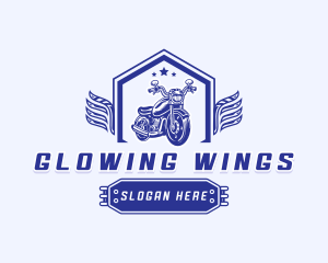 Garage Motorcycle Wings logo design