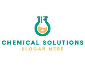 Chemical - Chemical Key Flask logo design