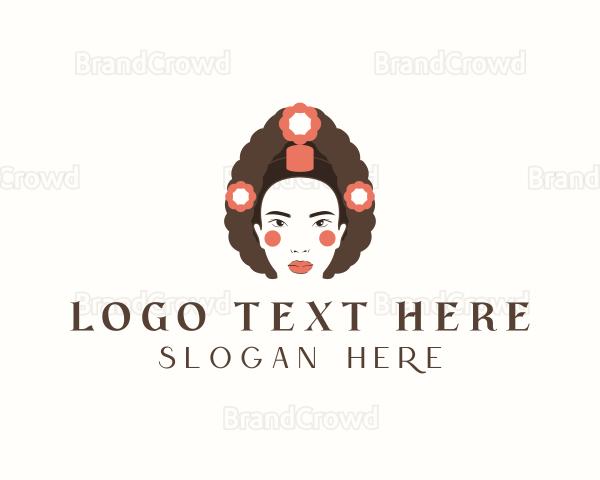 Traditional Korean Hairstyle Logo