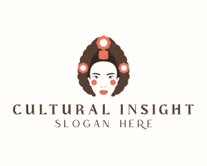 Traditional Korean Hairstyle logo design