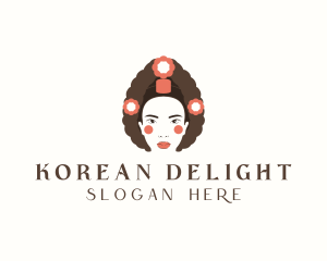 Korean - Traditional Korean Hairstyle logo design