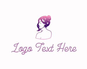 Galaxy - Cosmic Beauty Woman logo design