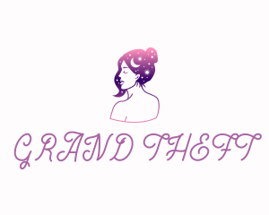 Hairstyling - Cosmic Beauty Woman logo design