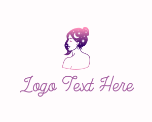 Beauty Clinic - Cosmic Beauty Woman logo design