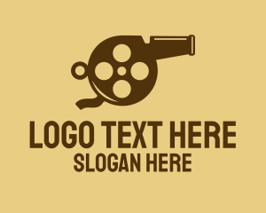 Gun - Film Reel Cannon logo design