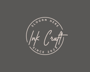 Casual Handwritten Ink logo design