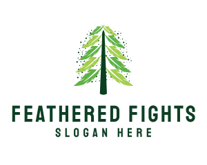 Pine Feather Tree logo design