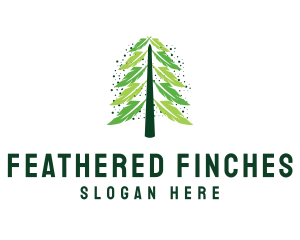 Pine Feather Tree logo design