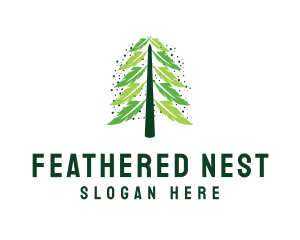 Pine Feather Tree logo design