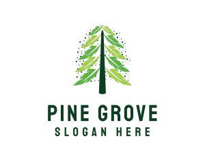 Pine Feather Tree logo design