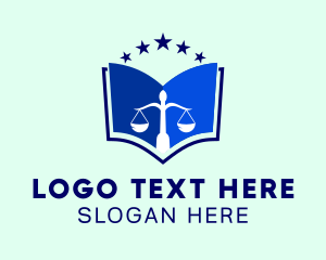 Book - Law School Library logo design