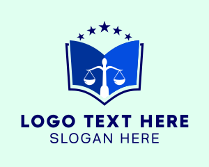 Law - Law School Library logo design