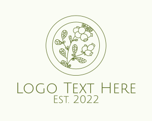 Flower - Green Herb Spice logo design