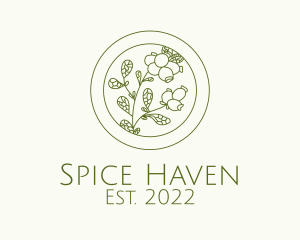 Spice - Green Herb Spice logo design