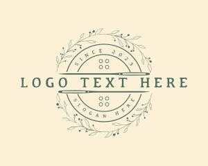 Handicraft - Sewing Needle Wreath logo design