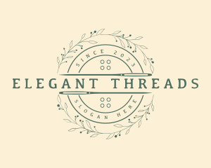 Sewing Needle Wreath logo design