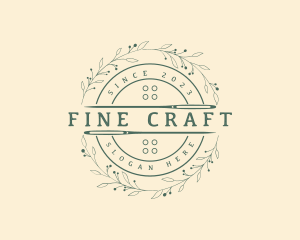 Sewing Needle Wreath logo design