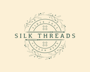 Sewing Needle Wreath logo design