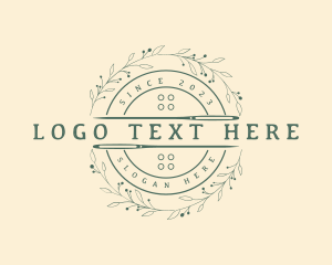 Sewing - Sewing Needle Wreath logo design