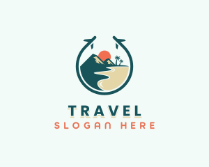 Travel Beach Island logo design