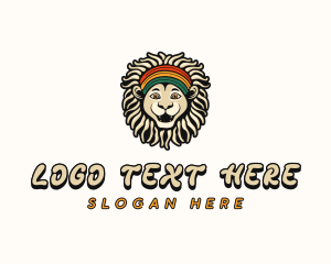 Braid - Jamaican Lion Rastafari logo design